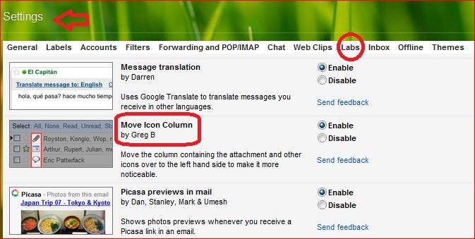 เคล็ดลับ GMAIL : ย้าย ATTACHMENT ICONS มาไว้ข้างหน้า