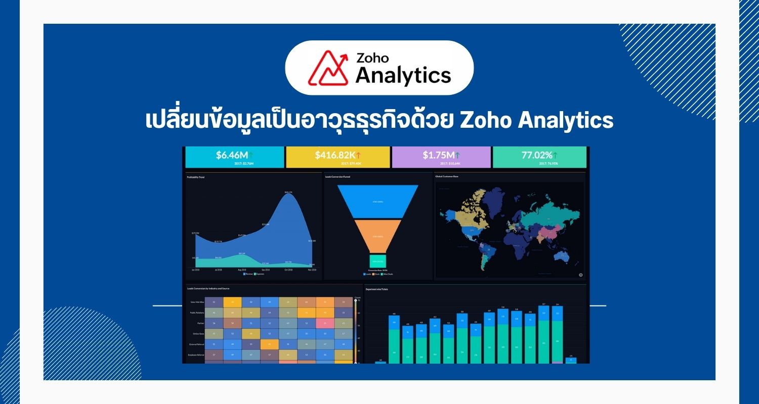 เปลี่ยนข้อมูลเป็นอาวุธธุรกิจด้วย Zoho Analytics