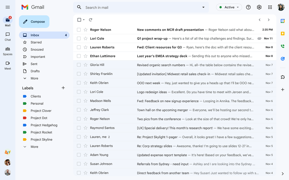 Google Workspace อัปเดตการเปิดตัวอินเทอร์เฟซผู้ใช้ใหม่ของ Gmail