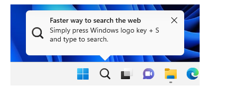 Microsoft กำลังทดสอบ flyouts   เคล็ดลับแถบงาน Windows Search