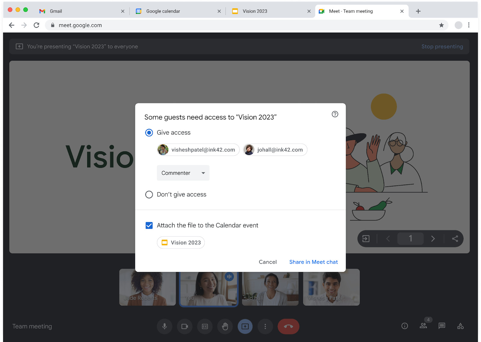 Google อนุญาตให้ผู้ใช้แชร์และควบคุมการเข้าถึงไฟล์ของผู้อื่นใน Meet ได้
