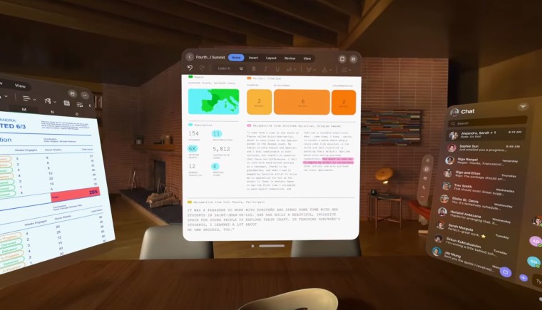 แอป Microsoft Word, Excel และ Teams จะพร้อมใช้งานสำหรับ Apple Vision Pro AR