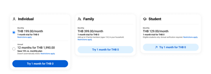 YouTube Premium ไทยขึ้นราคาแล้ว! เริ่มบิลถัดไปทันที