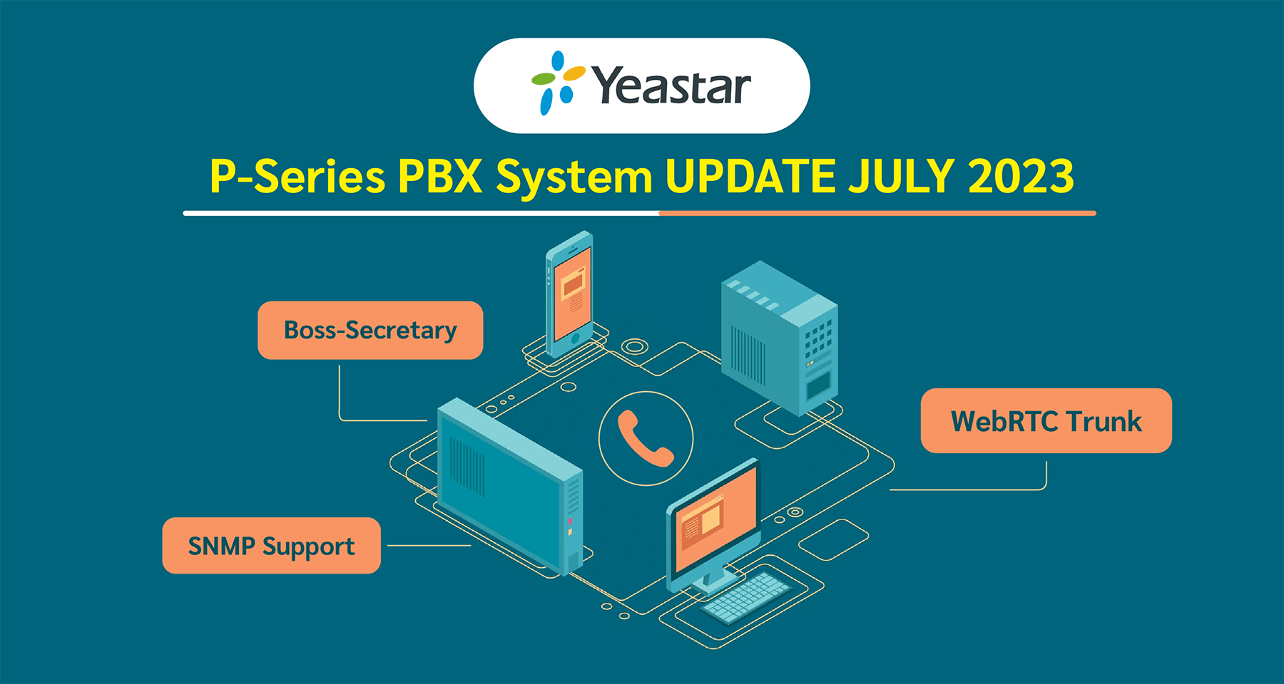 การอัปเดต P-Series (กรกฎาคม 2023): ฟีเจอร์ Boss-Secretary, WebRTC Trunk, SNMP Support และอื่นๆ