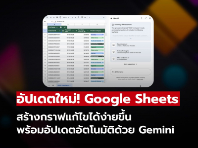 Gemini ใน Google Sheets อัปเดตใหม่! สร้างกราฟที่แก้ไขได้แล้ว ใช้งานง่ายมาก