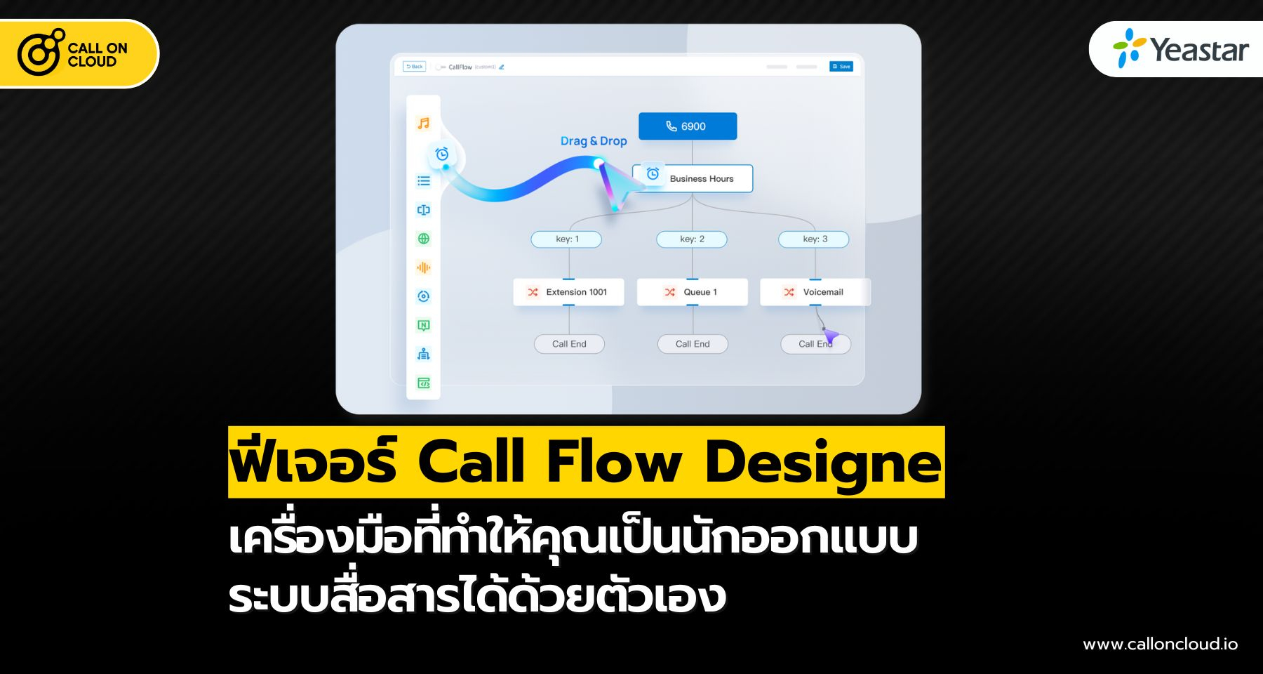 ตอบโจทย์ทุกสายธุรกิจ ด้วยระบบอัตโนมัติ Call Flow Designer