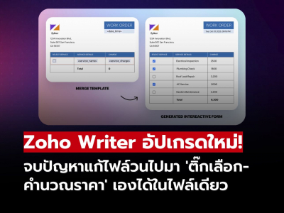 Zoho Writer พลิกโฉม! สร้างเอกสาร 