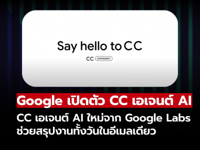 เพิ่มประสิทธิภาพการทำงานในแต่ละวันด้วย CC เอเจนต์ AI ตัวใหม่จาก Google Labs