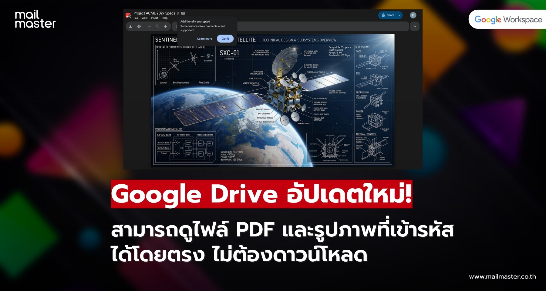 Google Drive เปิดฟีเจอร์ใหม่! ดูไฟล์ PDF และรูปภาพเข้ารหัสได้ทันที ไม่ต้องดาวน์โหลด