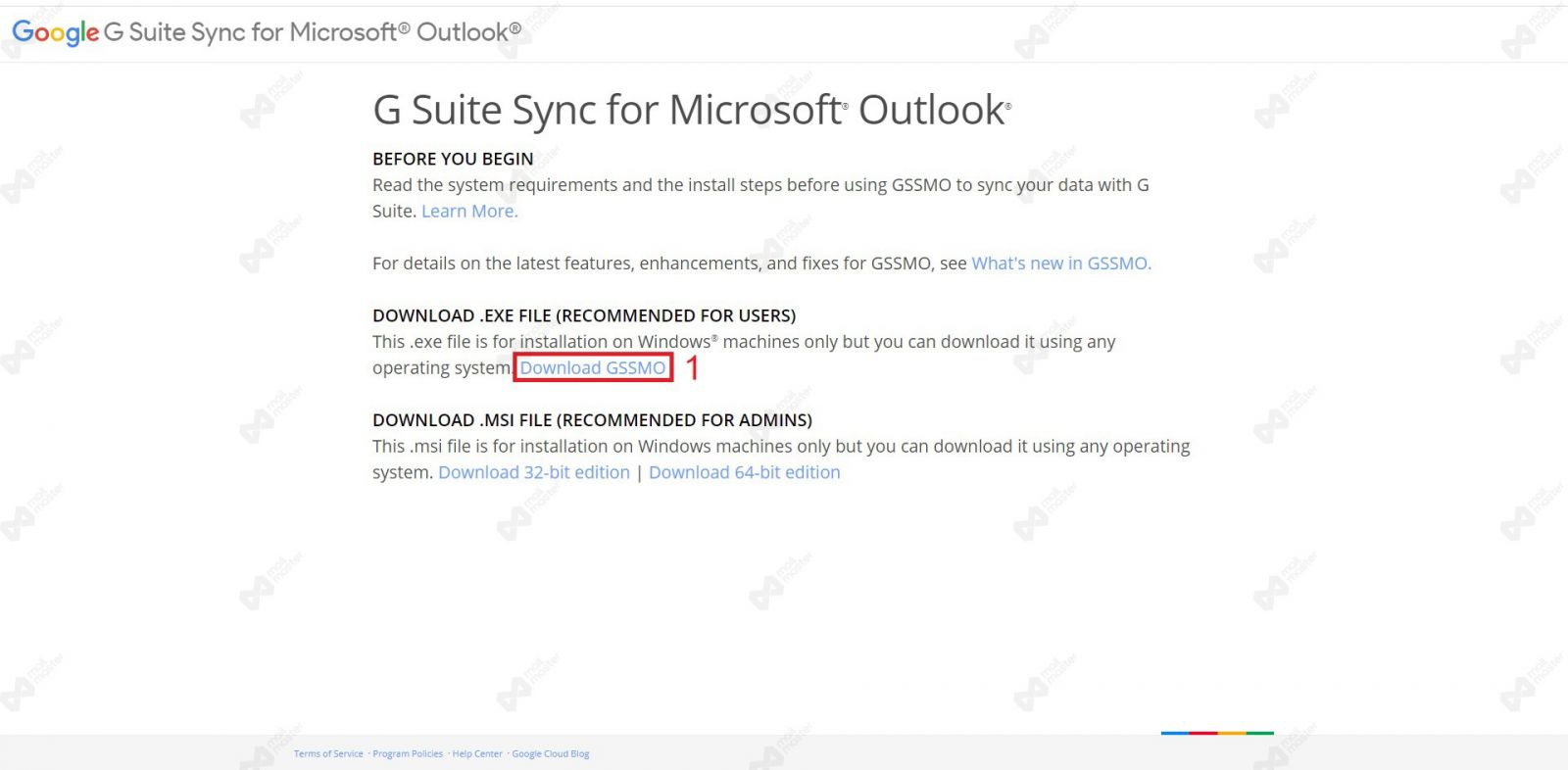 คู่มือ g suite sync for microsoft outlook