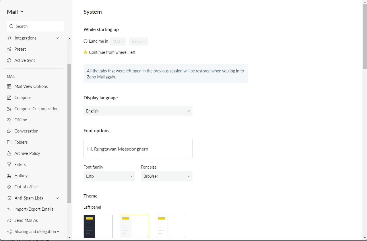 How to การตั้งค่า Out of Office บน ZohoMail