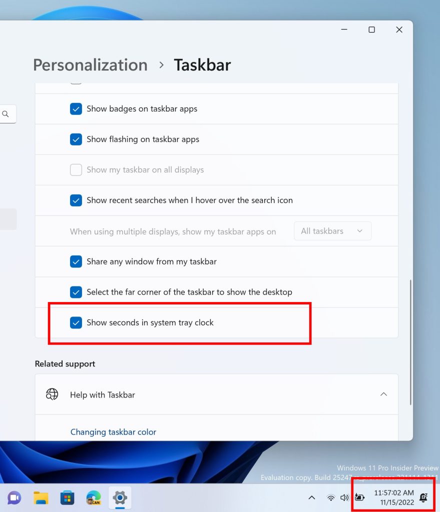 Windows11 อัปเดทให้แสดงนาฬิกาหลักวินาทีได้แล้ว