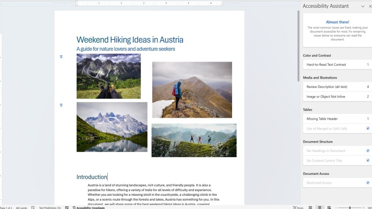 ฟีเจอร์ใหม่ ผู้ช่วยการเข้าถึง พร้อมให้สมาชิก Microsoft 365 Insiders ทดลองใช้แล้ว