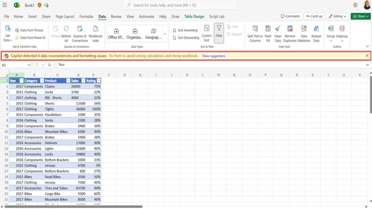 Microsoft 365 Copilot เปิดฟีเจอร์ใหม่ใน Excel เพียงคลิกเดียวก็ช่วยจัดระเบียบข้อมูลให้พร้อมใช้งาน
