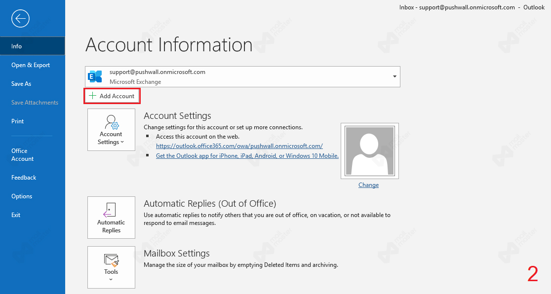 การเพิ่ม Account ใน Outlook 365 แบบ Active sync