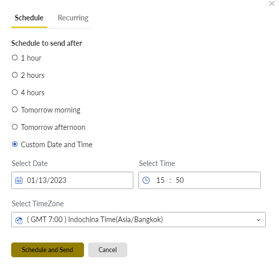 How to วิธีกำหนดการส่งอีเมล Send Later บน Zoho Mail