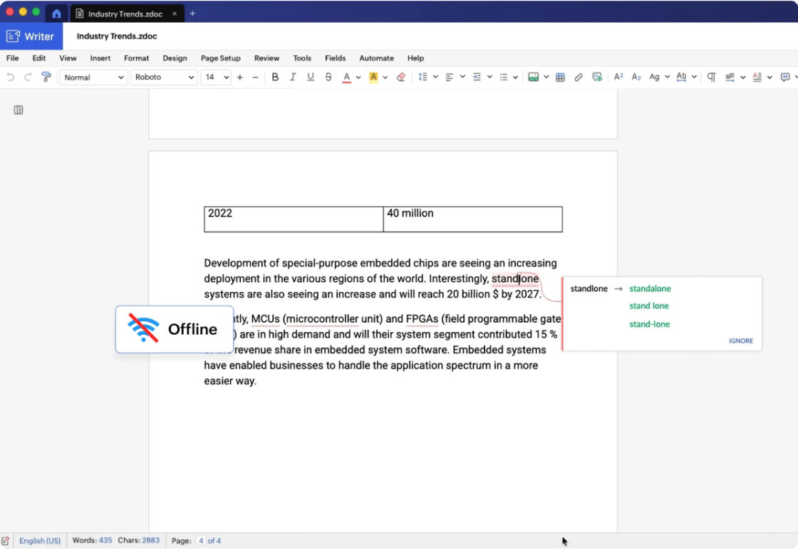 เปิดตัว Zoho Writer 4.0 ยกระดับงานเอกสาร ไม่ง้อเน็ต!