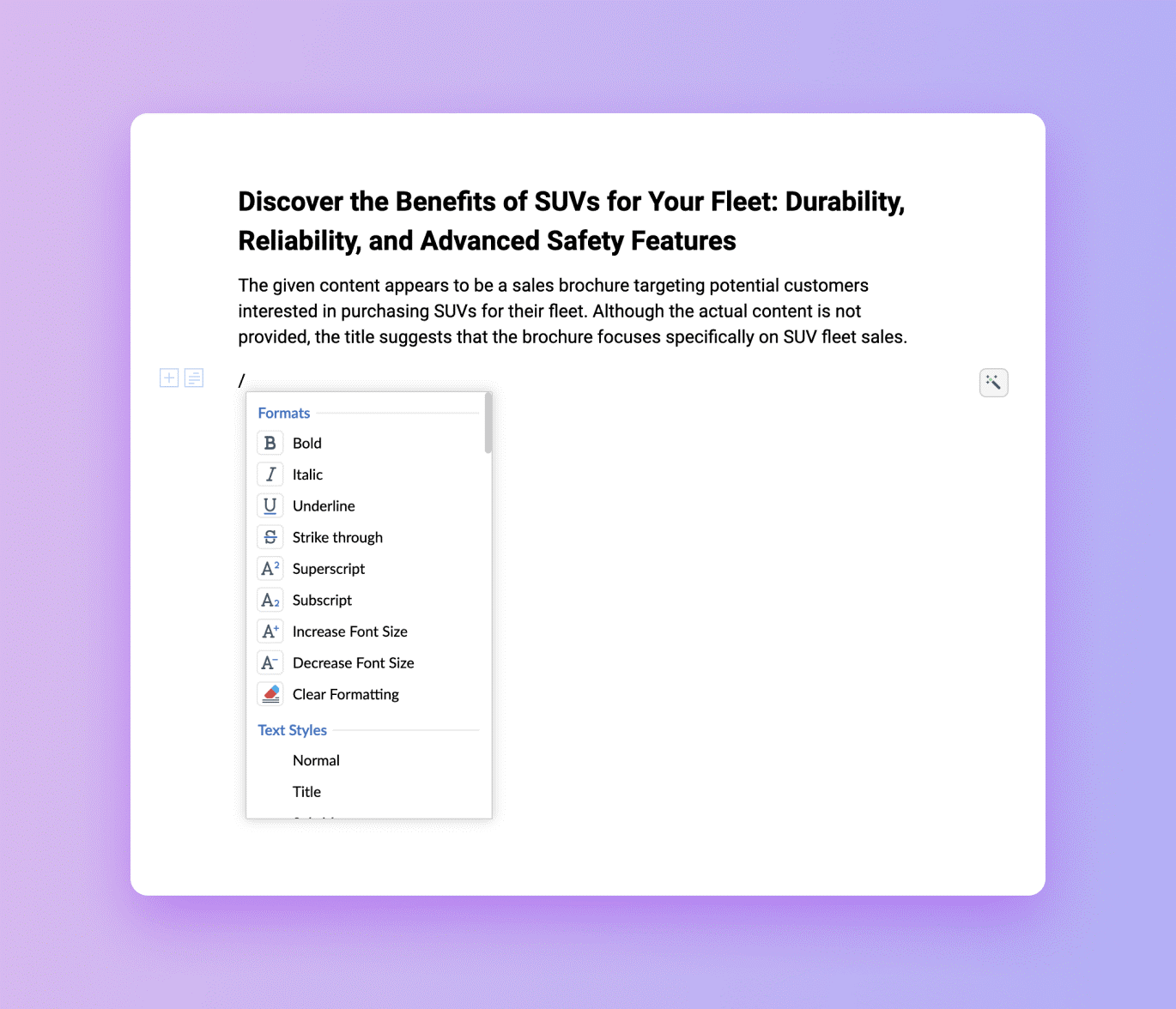 แนะนำฟีเจอร์ใหม่ smart composing and on-the-fly formatting ใน zoho Writer