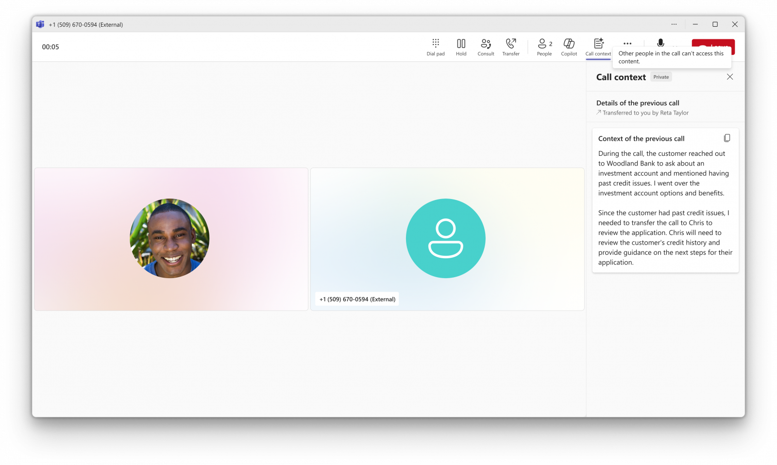 ฟีเจอร์ใหม่ของ Microsoft Teams สรุปการโอนสายใน Teams ด้วย AI