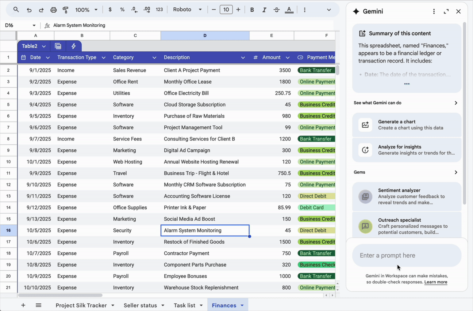 Google Sheets อัปเกรด!! จัดการงานหลายขั้นตอนได้พร้อมกันด้วย Gemini