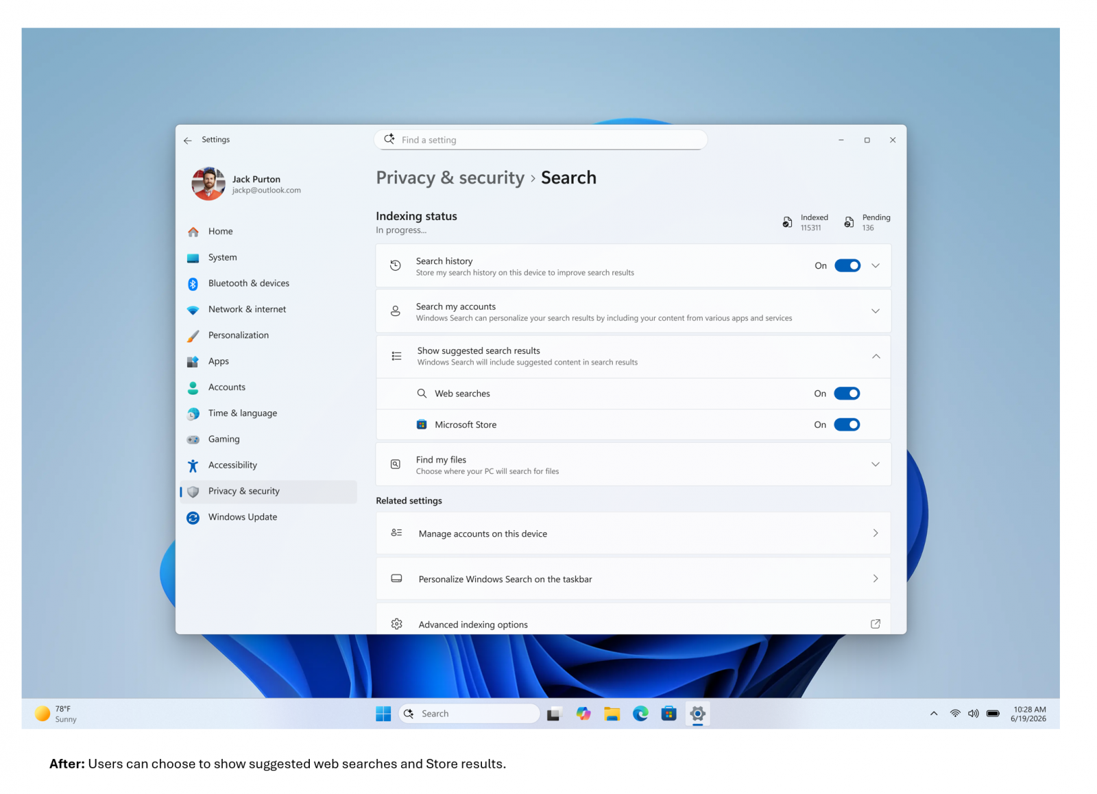 Windows 11 ปรับ Search ใหม่ ค้นหาแม่นขึ้น ลดความรก ไม่มีโฆษณา