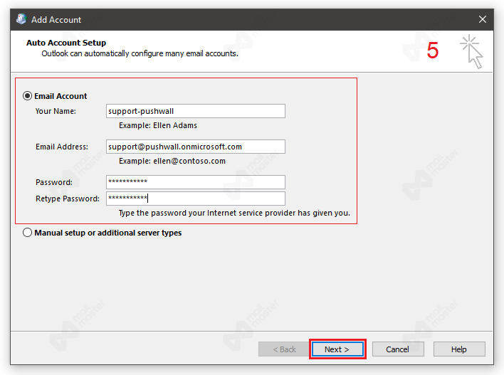 Outlook Active sync  บน Windows