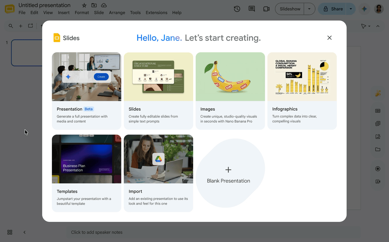 Google Slides ใช้ Gemini สร้างสไลด์อัจฉริยะ รองรับการอ้างอิงไฟล์จาก Google Drive