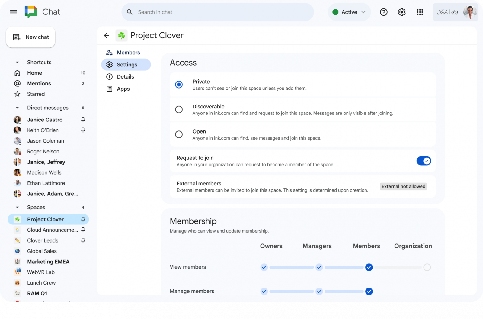 Google Chat อัปเดตใหม่! เพิ่ม Space แบบ