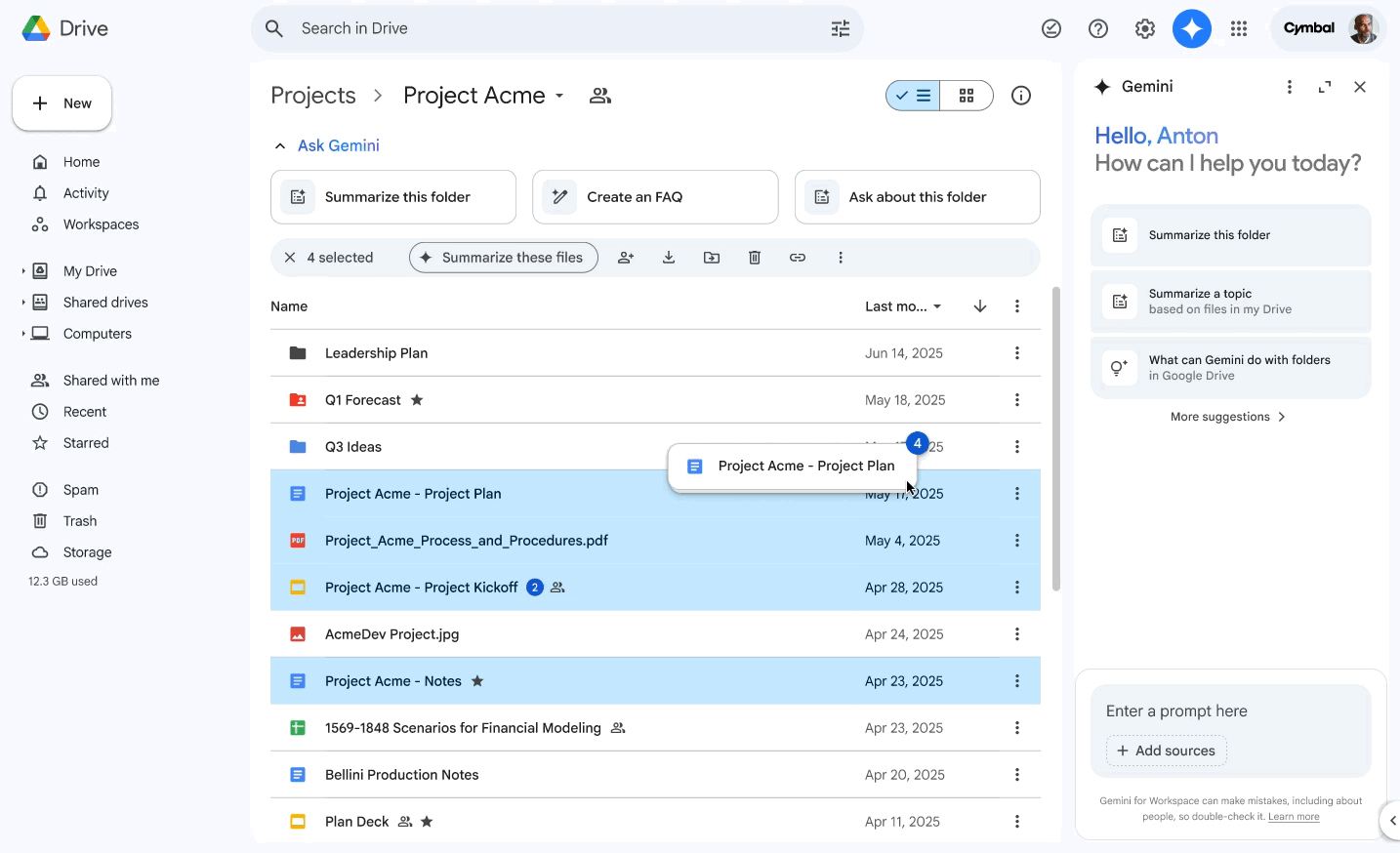 Google Drive เปิดตัวฟีเจอร์ใหม่! สนทนากับ Gemini แบบเลือกไฟล์เฉพาะได้แล้ว