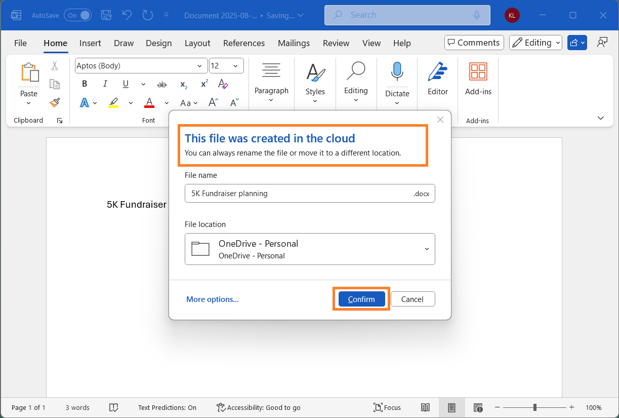 Microsoft เปิดตัวฟีเจอร์ใหม่ใน Word for Windows บันทึกไฟล์อัตโนมัติขึ้นคลาวด์ทันที!!