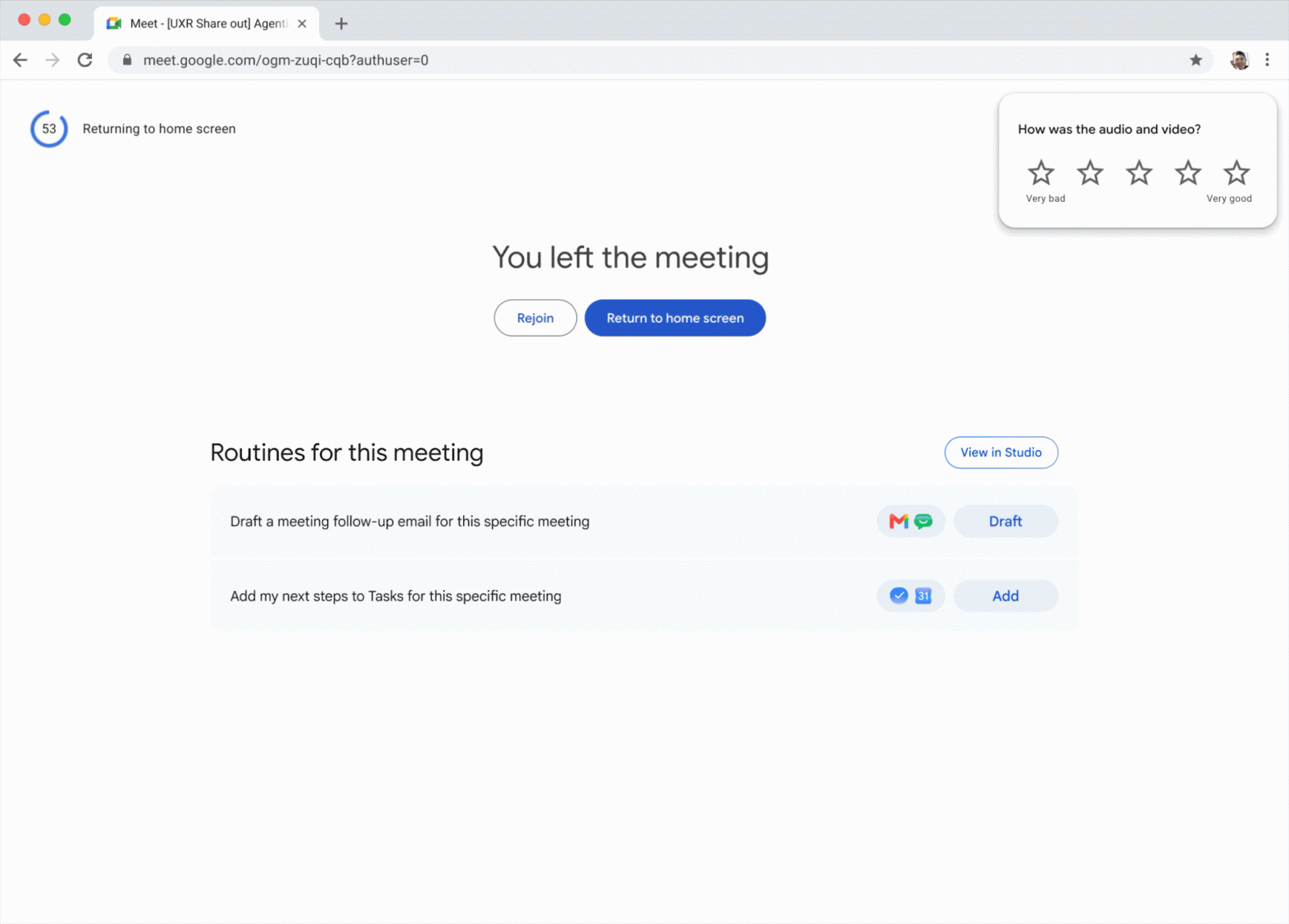 Google Meet เปิดตัว Next Steps ให้ Gemini ช่วยจัดการงานหลังประชุม
