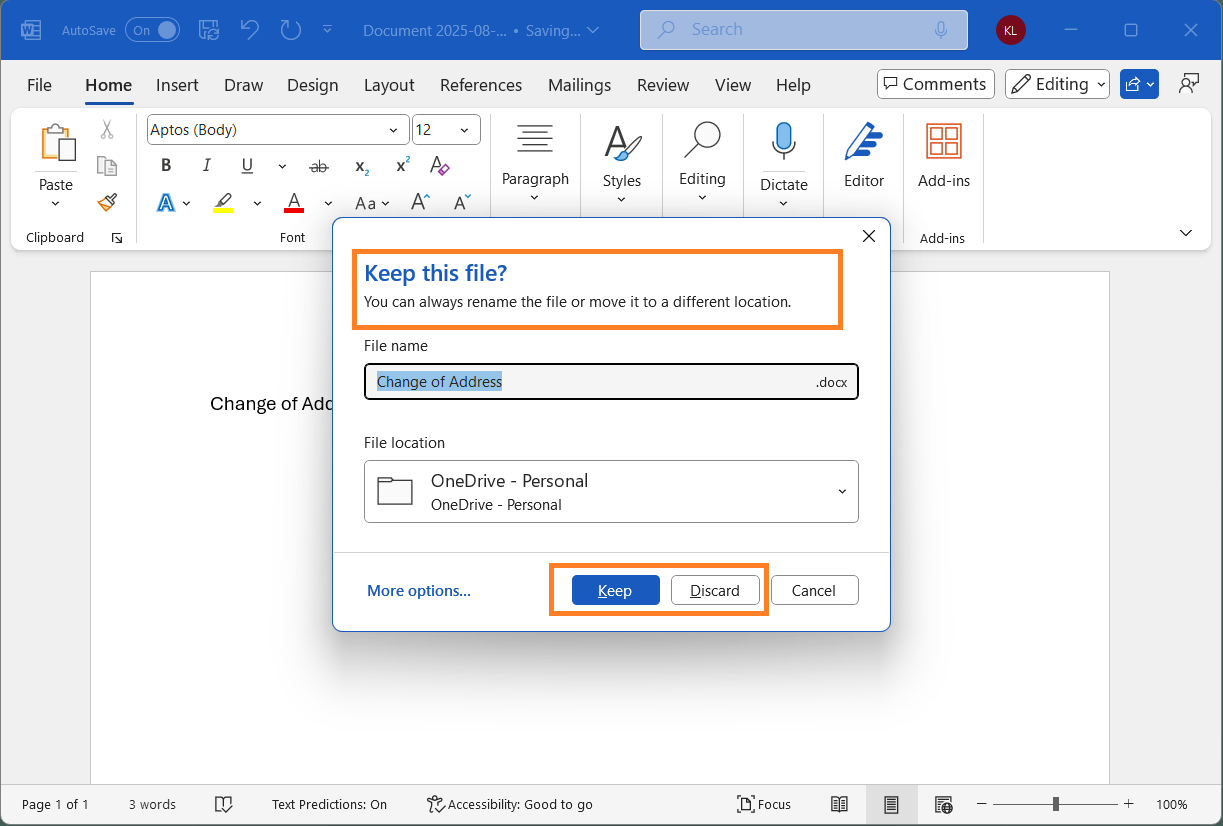 Microsoft เปิดตัวฟีเจอร์ใหม่ใน Word for Windows บันทึกไฟล์อัตโนมัติขึ้นคลาวด์ทันที!!