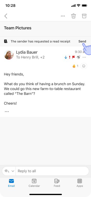Outlook สำหรับ Android และ iOS เปิดตัวฟีเจอร์ใหม่! แจ้งเตือนการส่งและการเปิดอ่านอีเมล