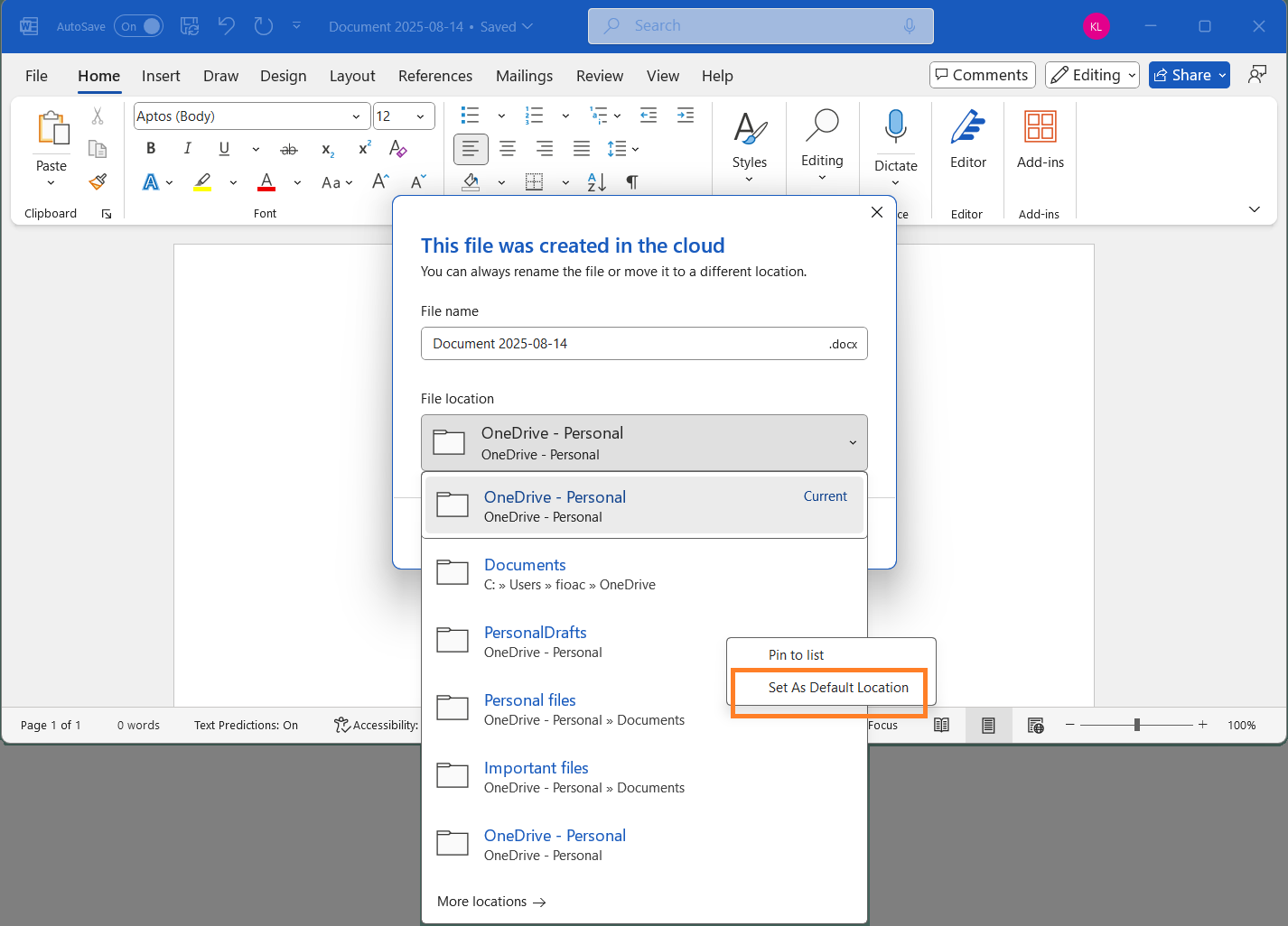Microsoft เปิดตัวฟีเจอร์ใหม่ใน Word for Windows บันทึกไฟล์อัตโนมัติขึ้นคลาวด์ทันที!!