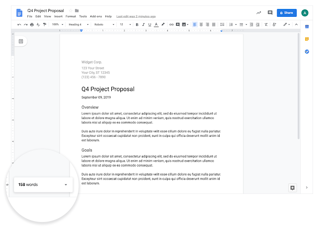 Google Docs เพิ่มฟีเจอร์แสดงจำนวนคำสำหรับผู้ใช้งาน