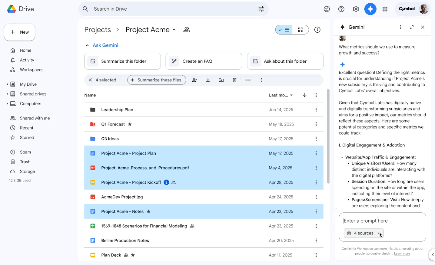 Google Drive เปิดตัวฟีเจอร์ใหม่! สนทนากับ Gemini แบบเลือกไฟล์เฉพาะได้แล้ว