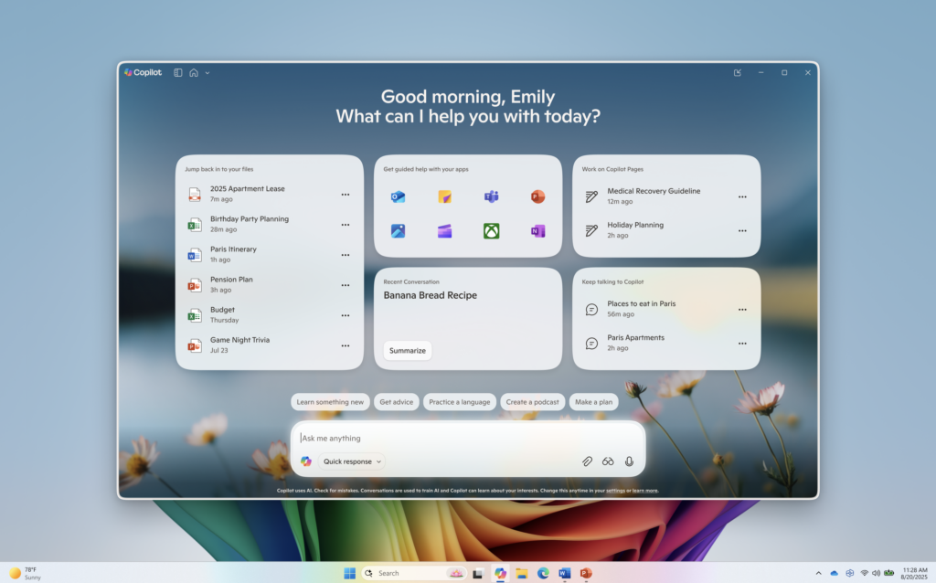 Copilot บน Windows อัปเดตใหม่! ค้นหาไฟล์ด้วยภาษาธรรมชาติ พร้อมหน้าโฮมใหม่ใช้งานง่ายกว่าเดิม