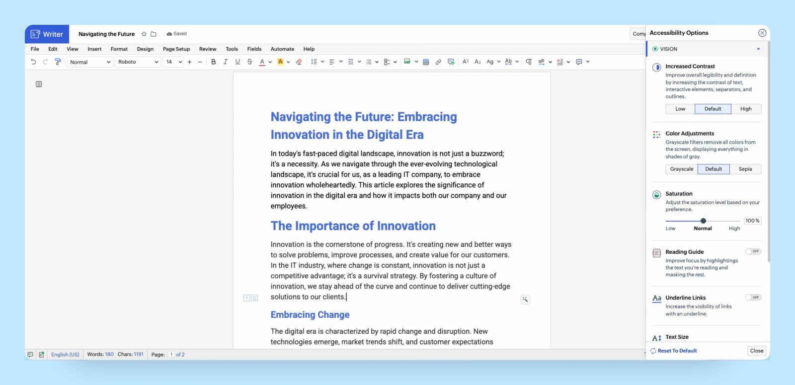 Zoho Writer อัปเดตใหม่! ใช้งานง่ายขึ้น เข้าถึงได้มากกว่าเดิม