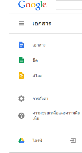 การใช้งานเบื้องต้น  Google Docs