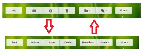 เคล็ดลับ GMAIL : เมนูแบบ BUTTON – เมนูแบบ TEXT