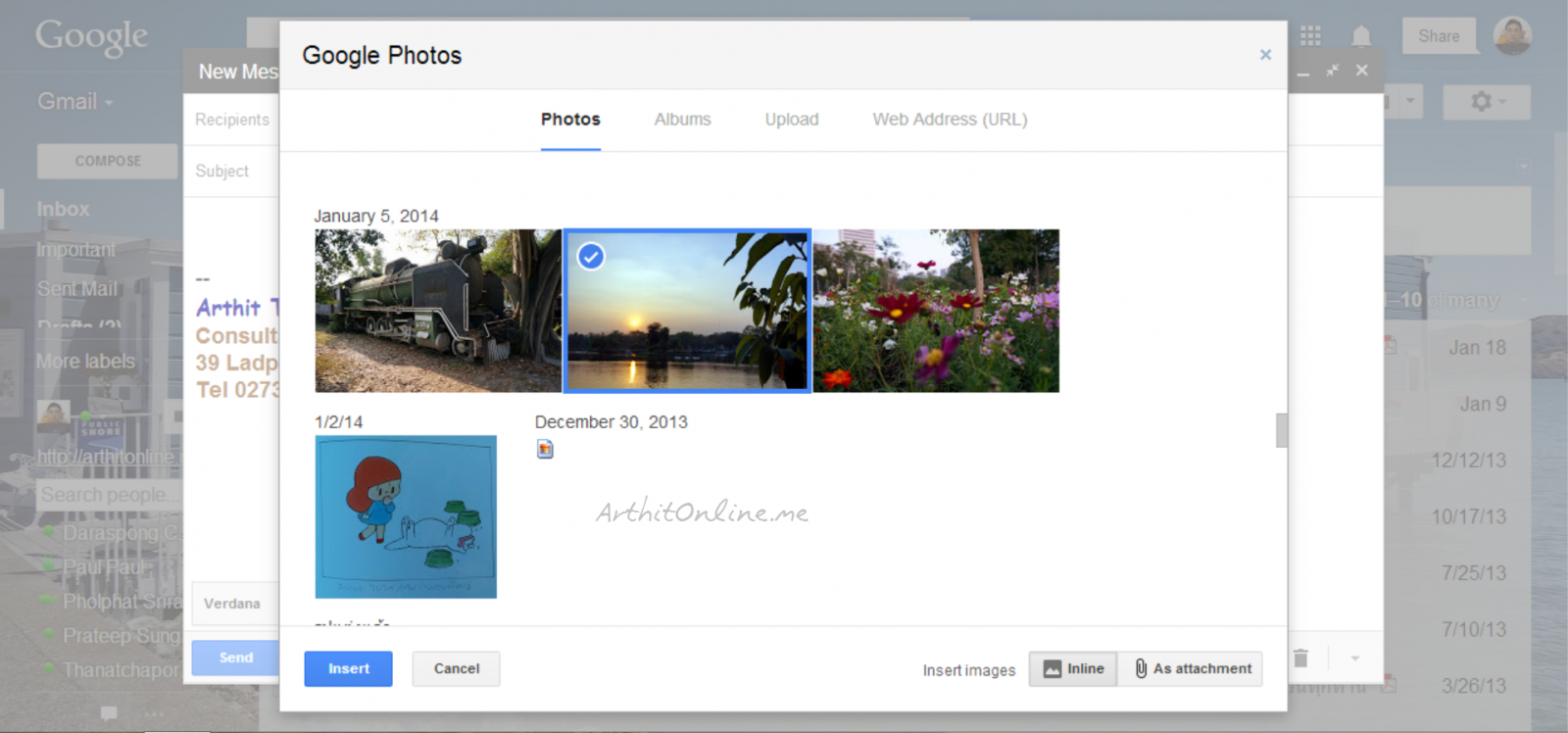 GOOGLE ปล่อยมุกใหม่ล่าสุด … ใส่รูปจาก G+ PHOTOS ลง GMAIL ได้โดยตรง