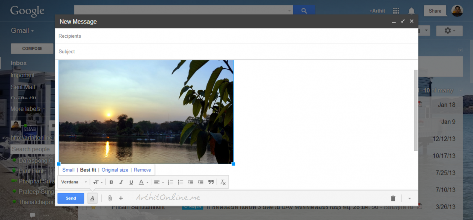 GOOGLE ปล่อยมุกใหม่ล่าสุด … ใส่รูปจาก G+ PHOTOS ลง GMAIL ได้โดยตรง