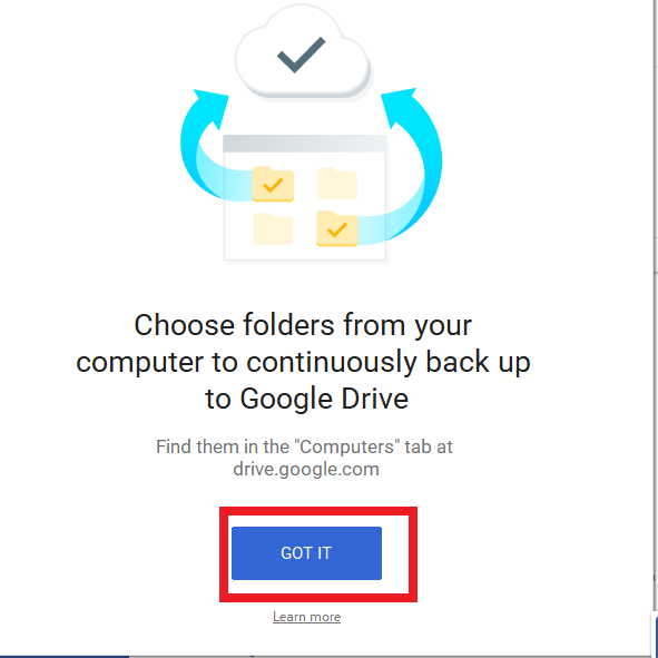 google drive file stream sync folder