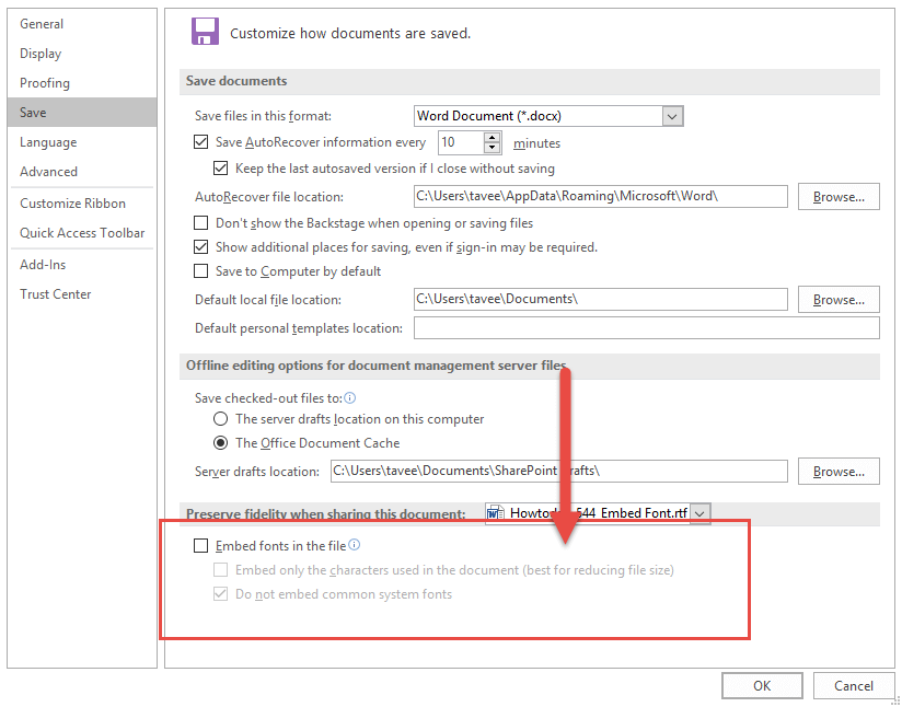 Microsoft Office แนบฟอนต์ไป เปิดที่ไหนก็ไม่เพี้ยน