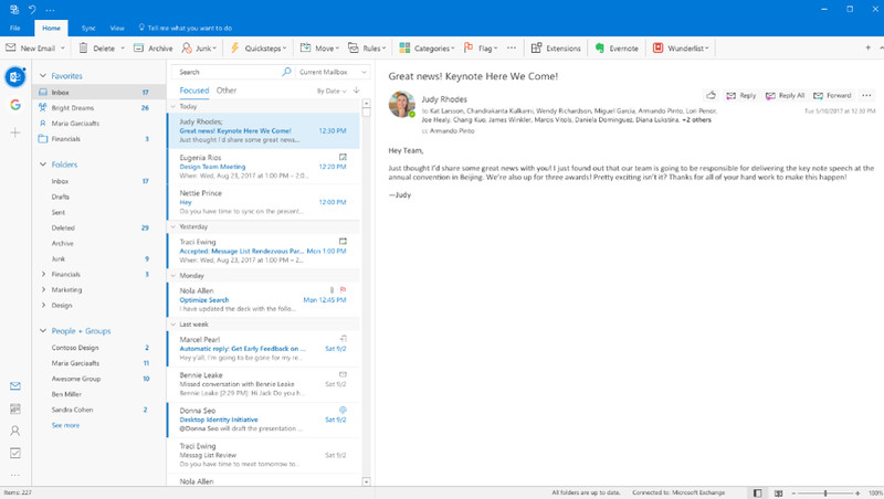 Microsoft ออกแบบ Outlook ใหม่สำหรับ Mac และ Windows