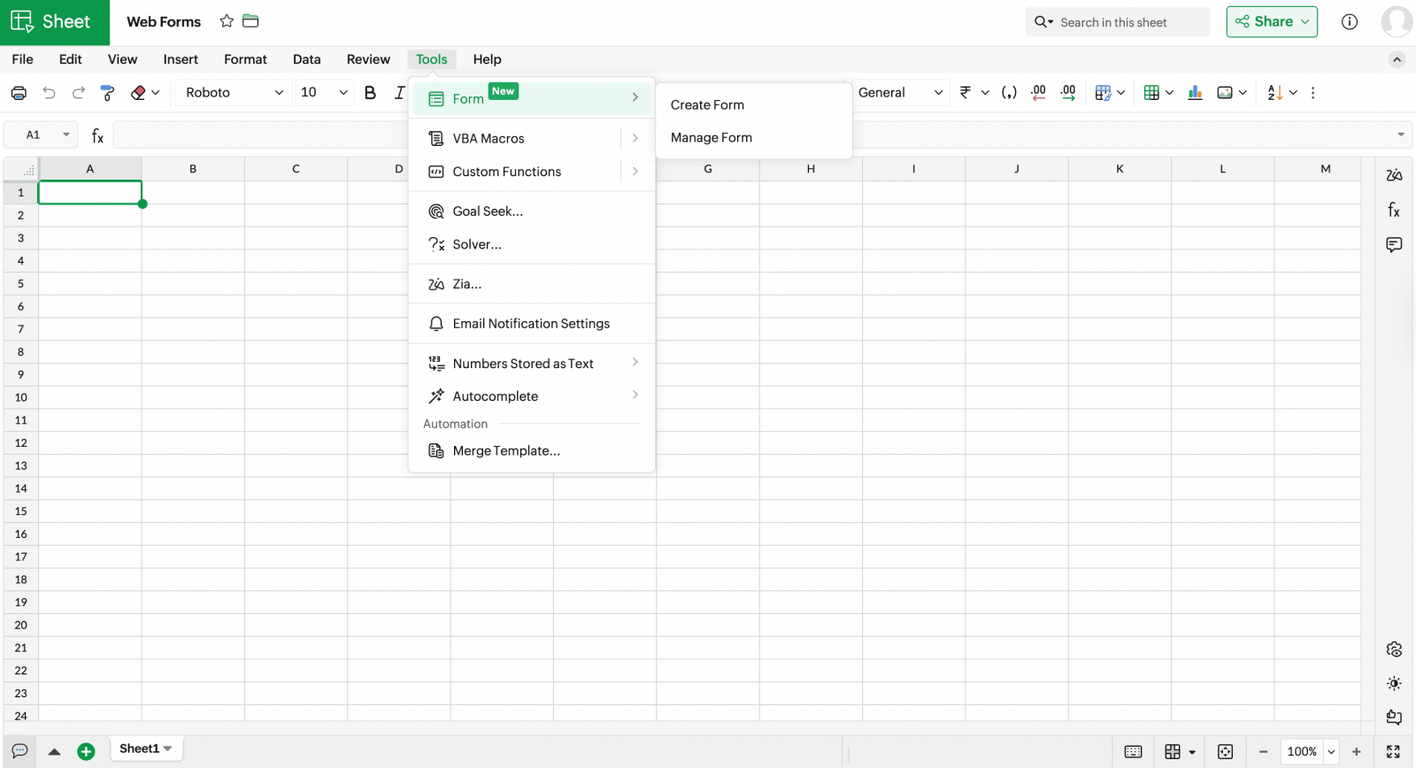 Zoho Sheet อัปเดตครั้งใหญ่! เลือกหลายค่าได้ สร้างฟอร์มง่าย ใช้งาน Workflow คล่อง