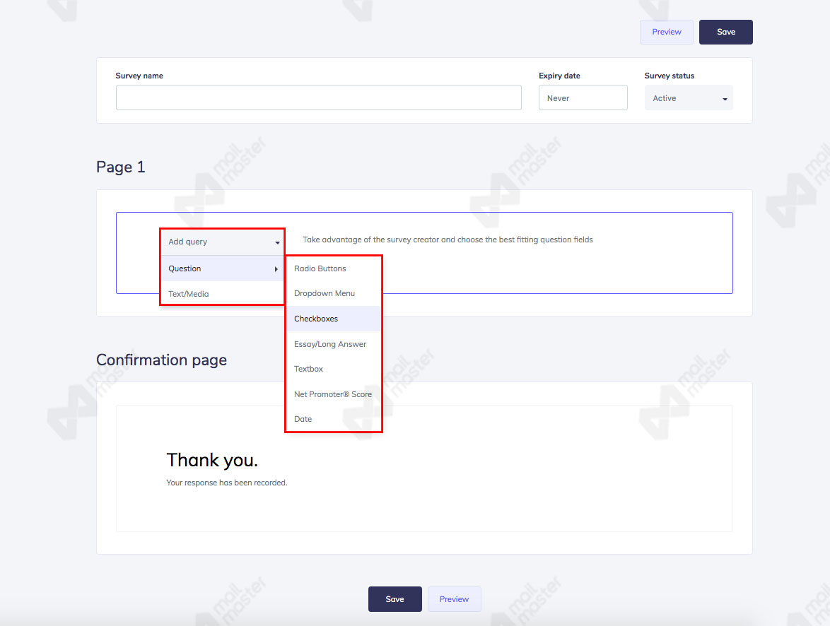 สร้างแบบสำรวจ (surveys)