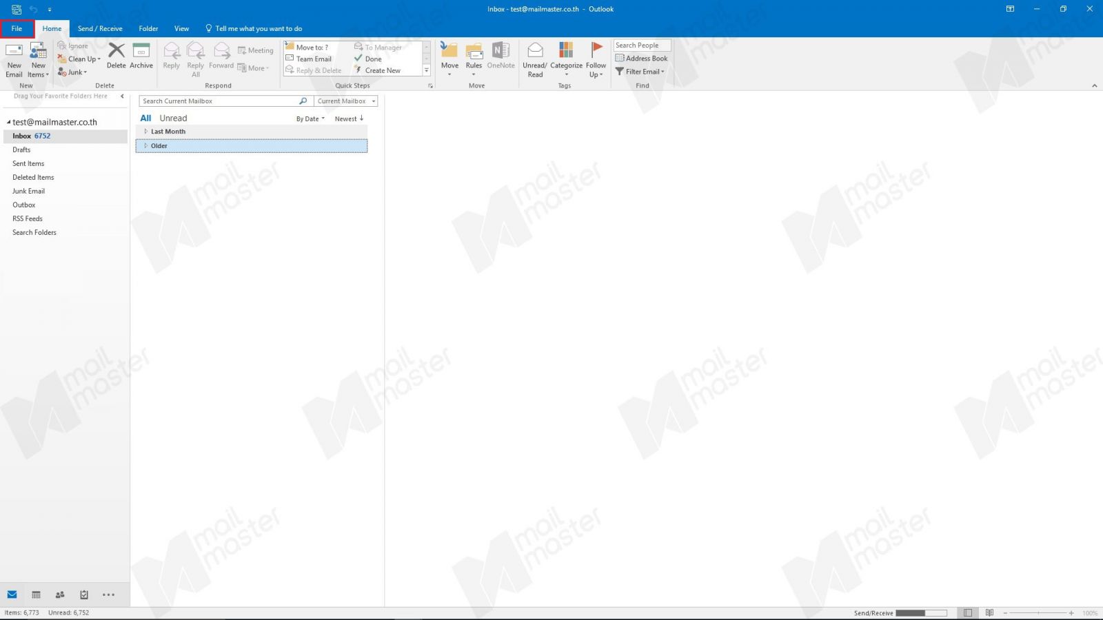 การสร้างบัญชีผู้ใช้งานผ่าน Ms.Outlook