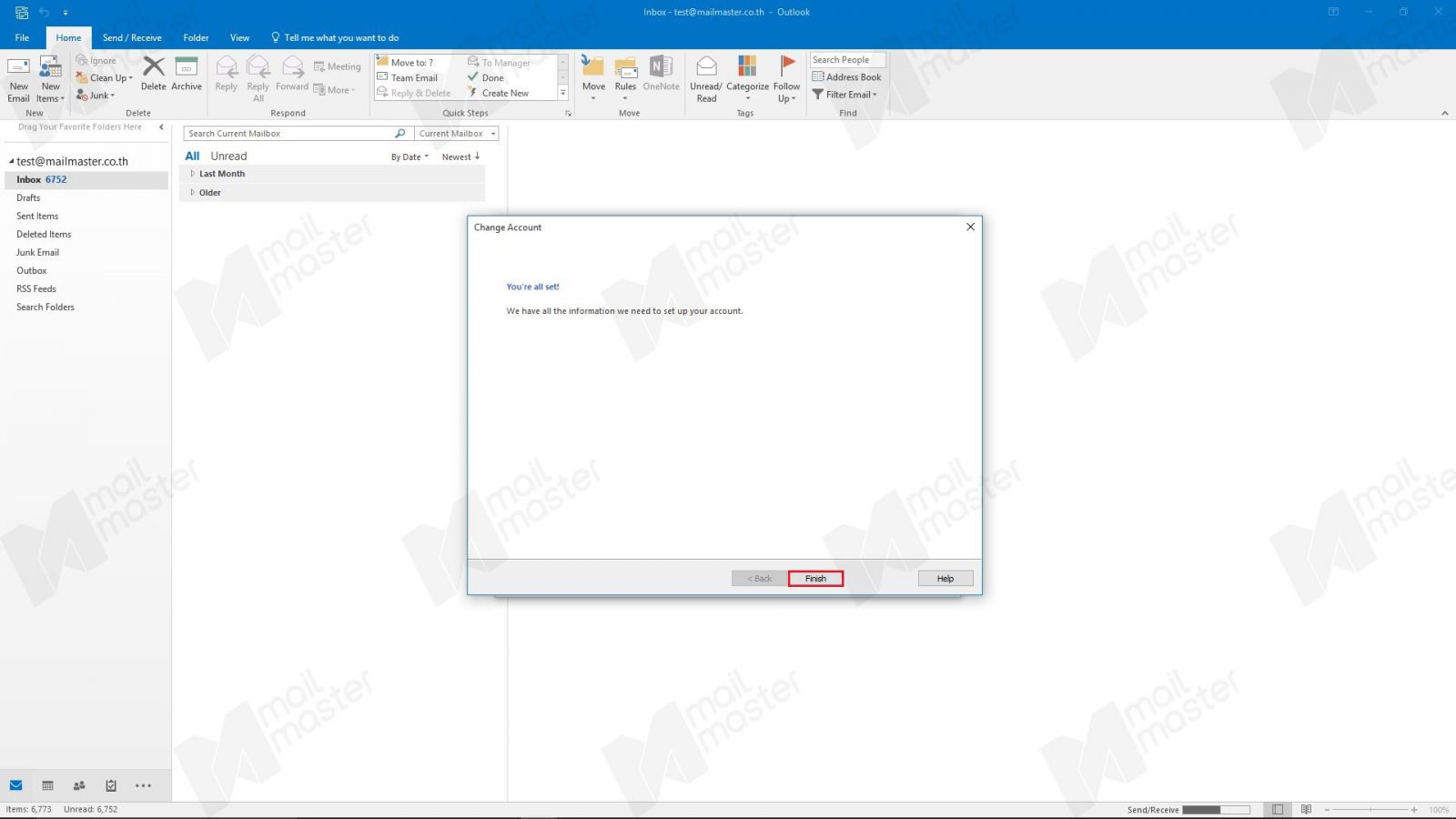 การสร้างบัญชีผู้ใช้งานผ่าน Ms.Outlook