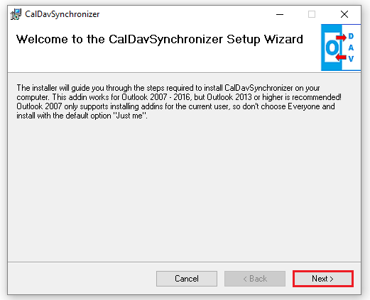 วิธีการ ดาวน์โหลดและติดตั้ง โปรแกรม Outlook CalDav Synchronizer